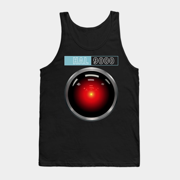 2001 A Space Odyssey Hal Computer Logo Tank Top by Lani A Art